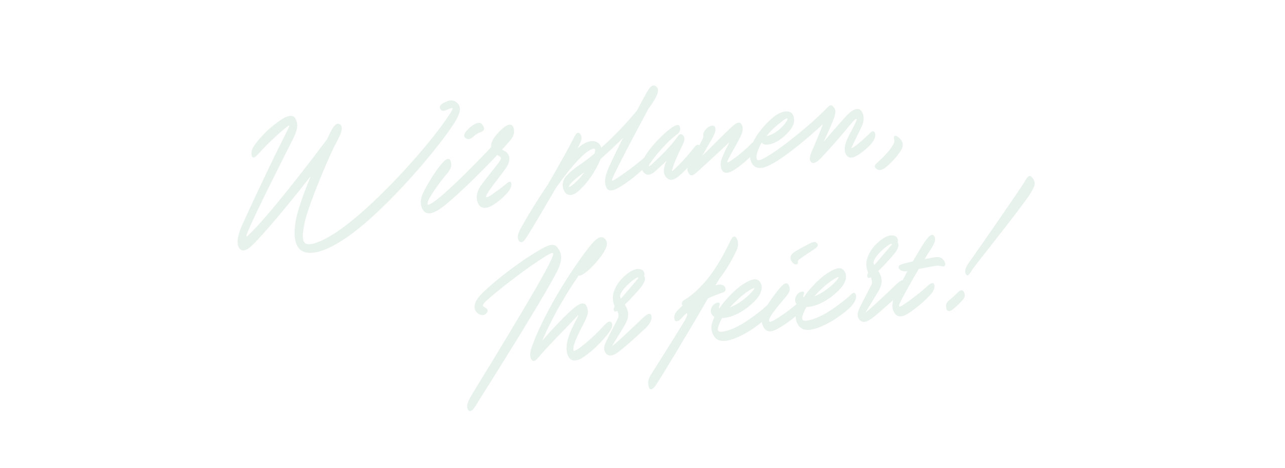 Wir planen, Ihr Feiert